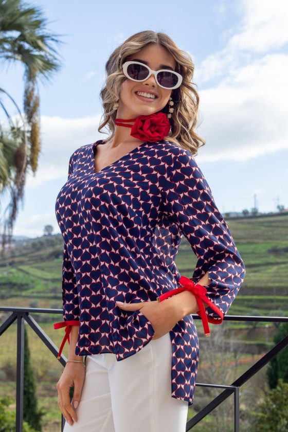 Tnica lacinhos estampada