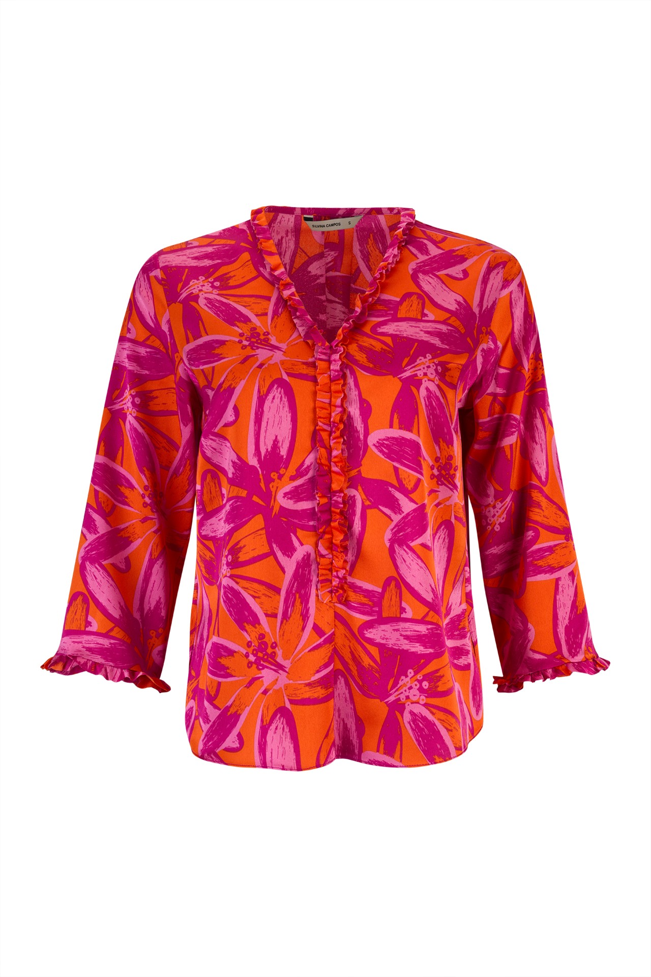 Túnica estampada escote en V