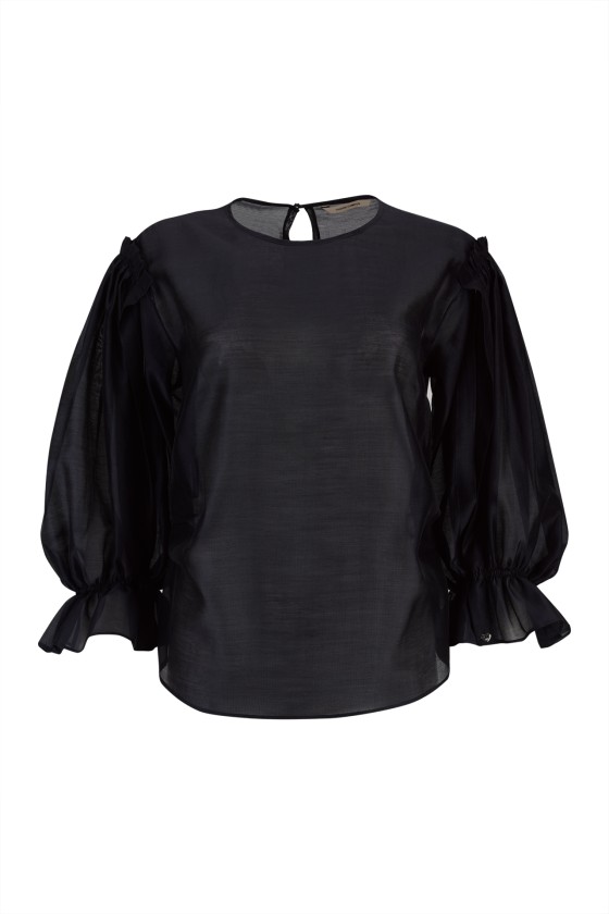 Organza effect blouse