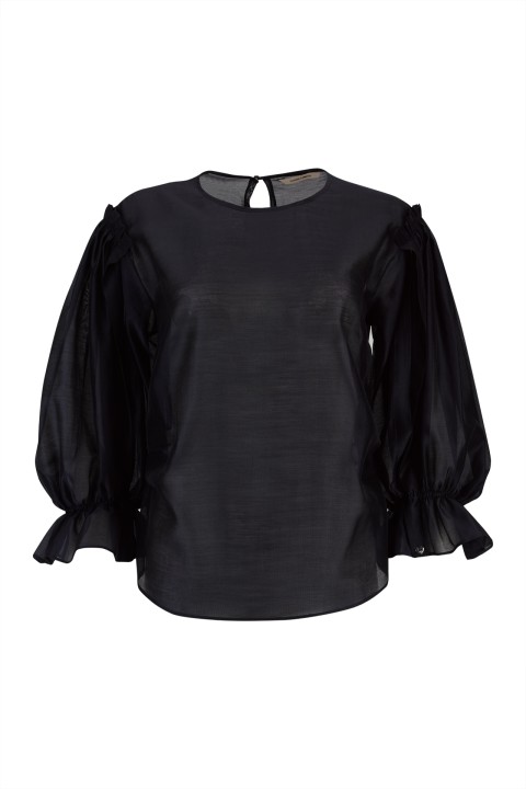 Organza effect blouse