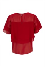 Blouse with overlapping layers