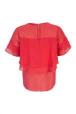 Blouse with overlapping layers