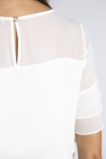 Blouse with overlapping layers