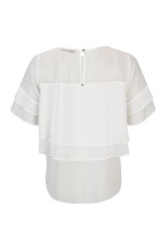 Blouse with overlapping layers