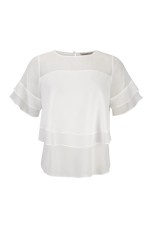 Blouse with overlapping layers