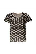 Tnica polka dot com botes laterais