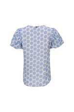 Polka dot shirt with side buttons