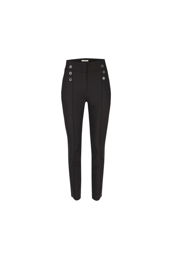 Skinny trousers with front buttons