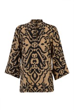 Oriental-inspired blouse