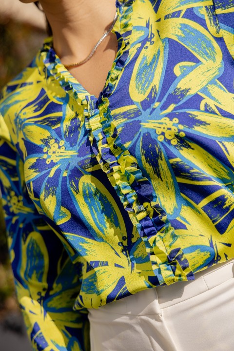 Tnica estampada escote en V