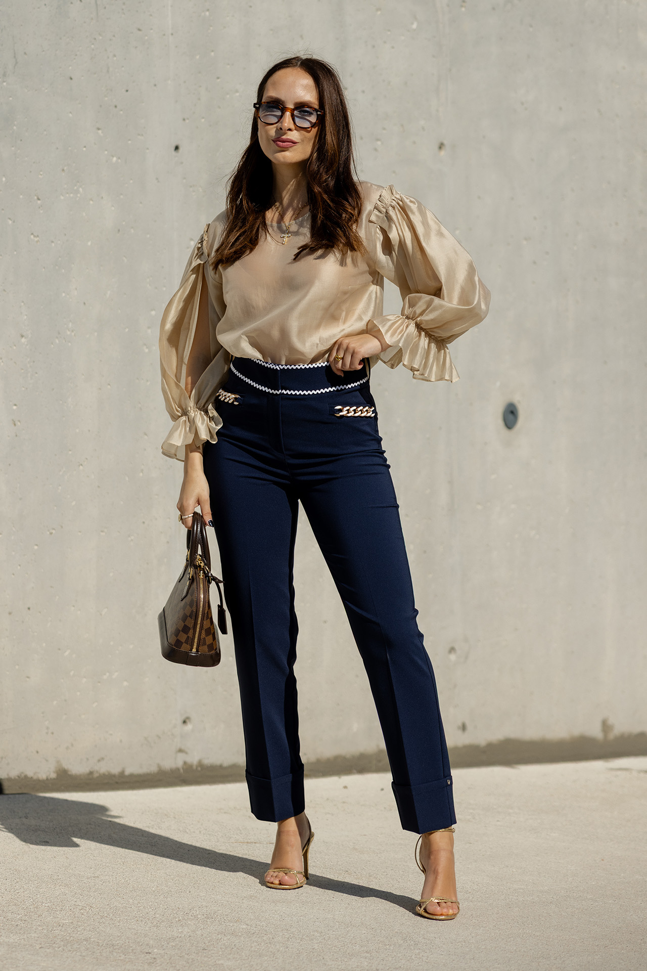 Organza effect blouse