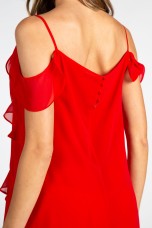 Vestido de alas e folhos