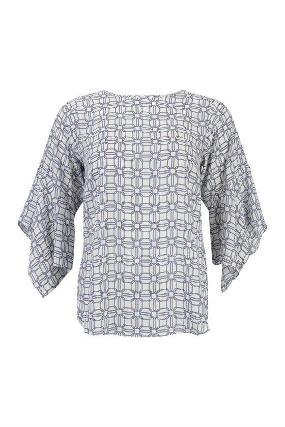 Blouse with back bow