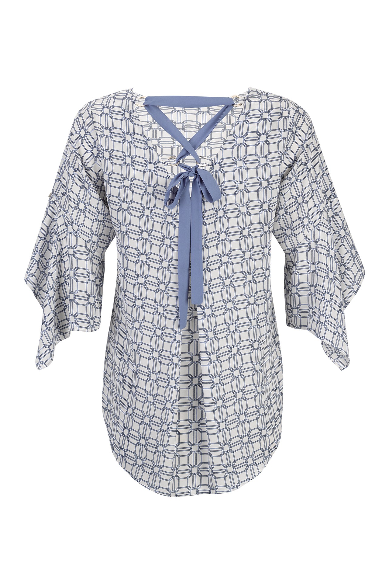 Blouse with back bow