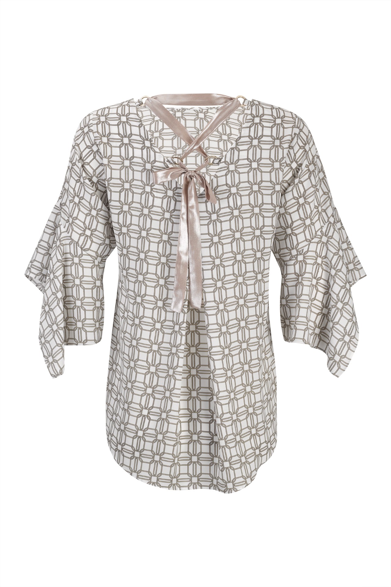 Blouse with back bow