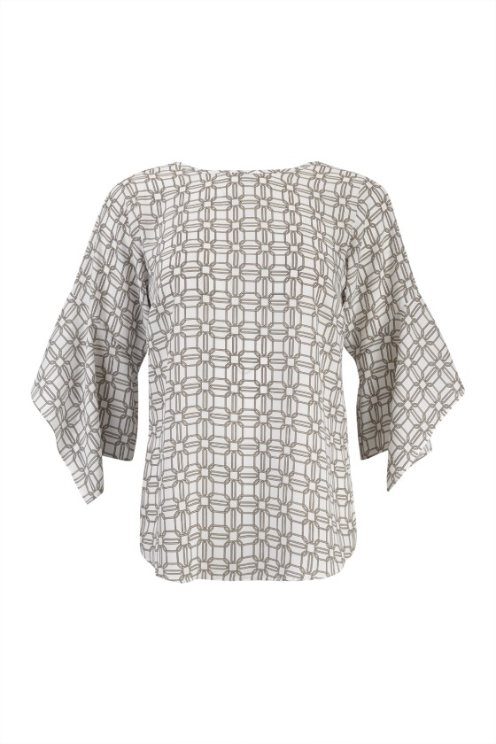 Blouse with back bow