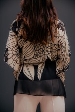 Poncho-style blouse