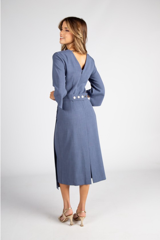 Dress with gold chain