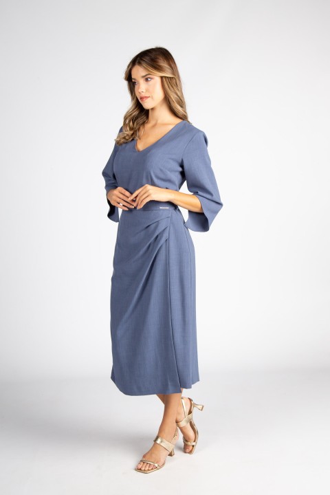 Vestido corrente dourada