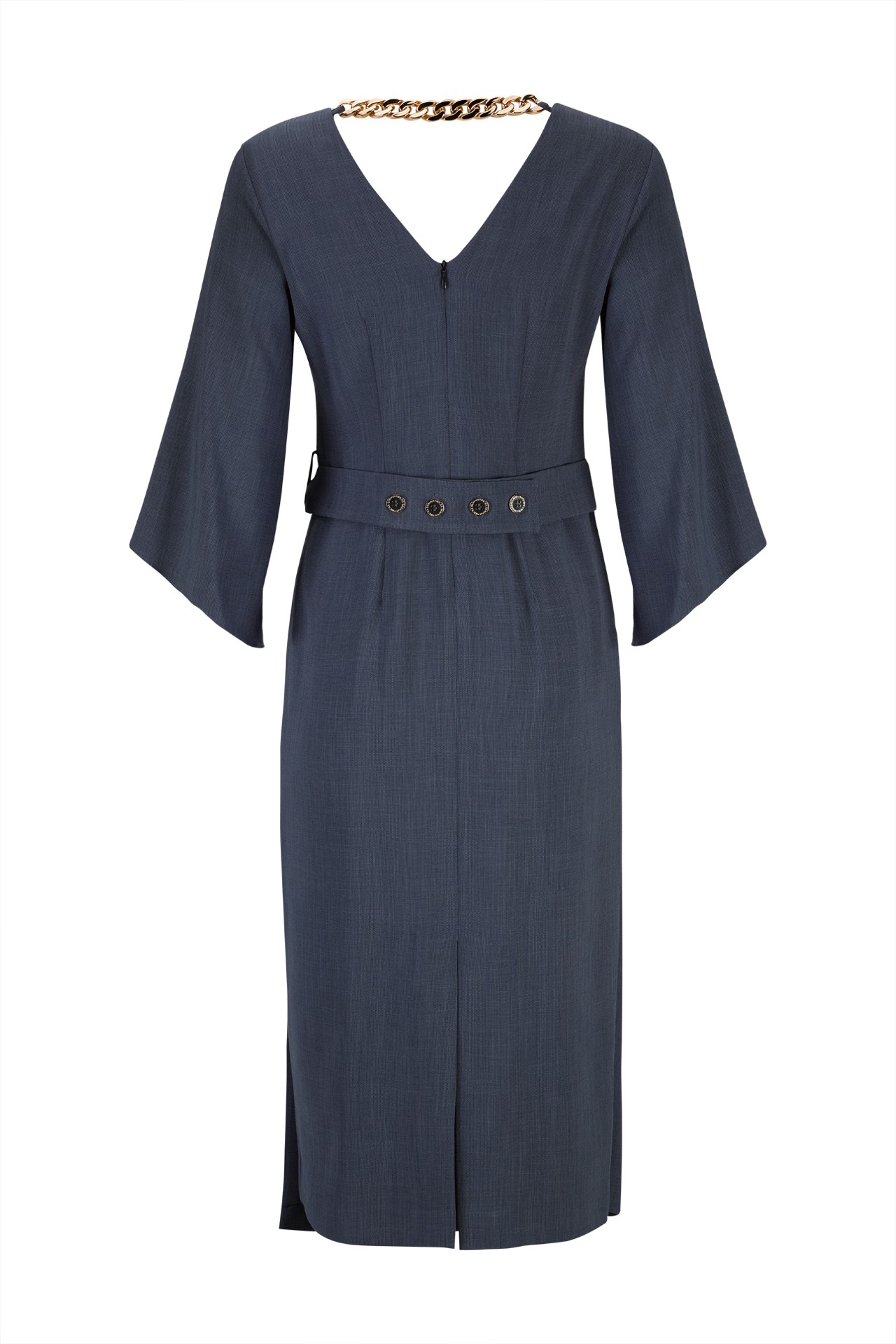 Dress with gold chain