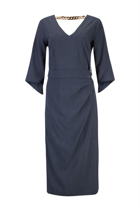 Vestido corrente dourada