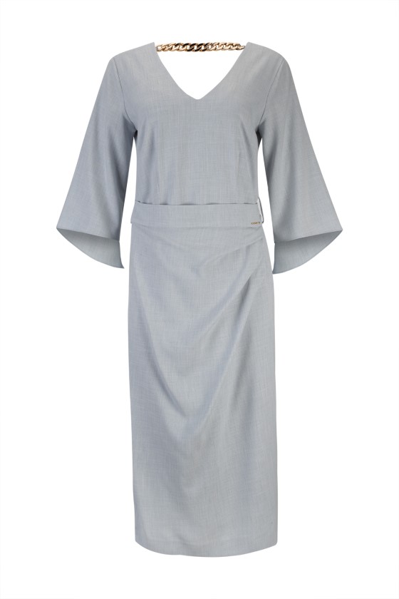 Vestido corrente dourada