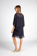Strap dress with ruffles