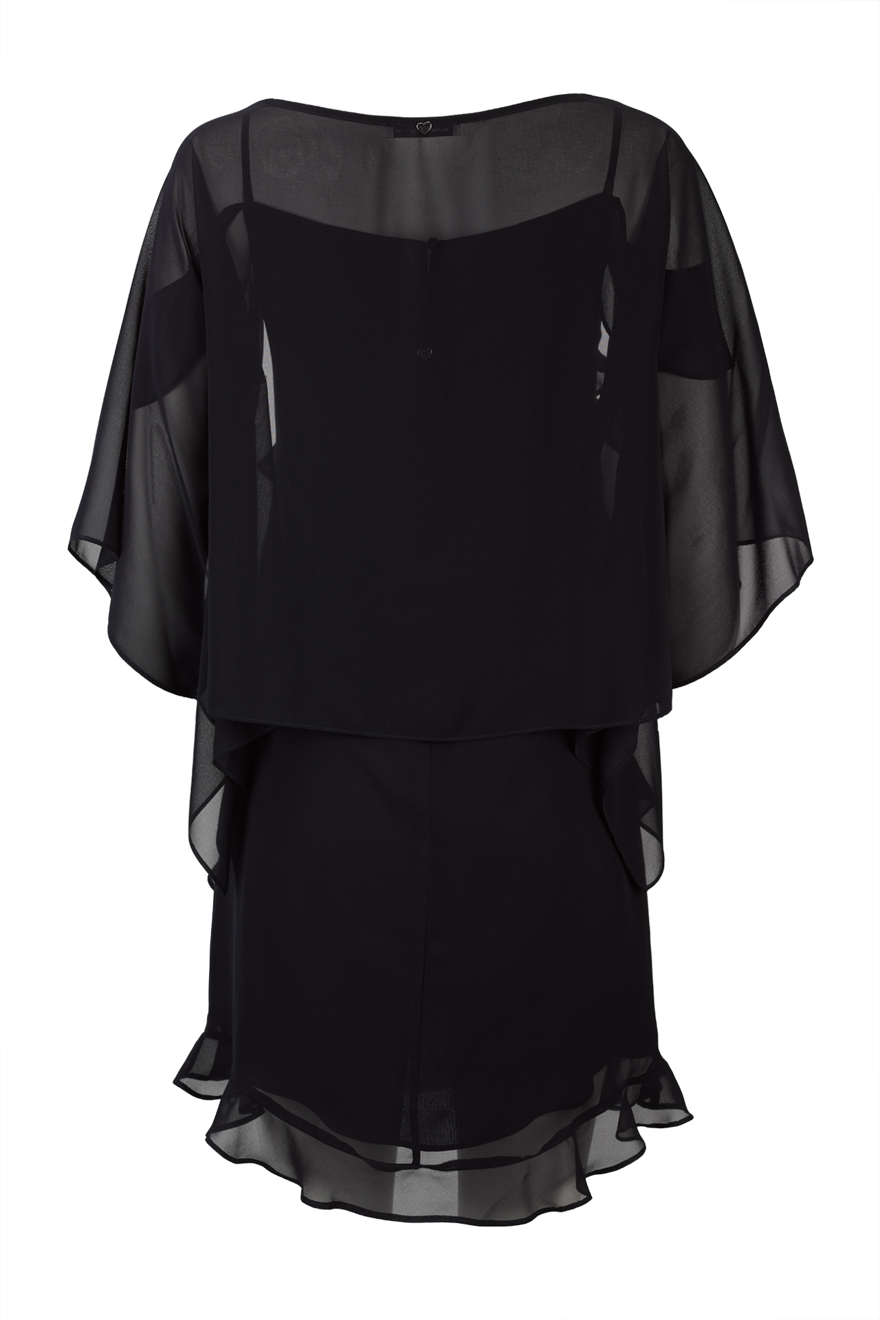 Strap dress with ruffles