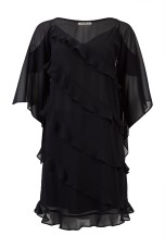 Strap dress with ruffles