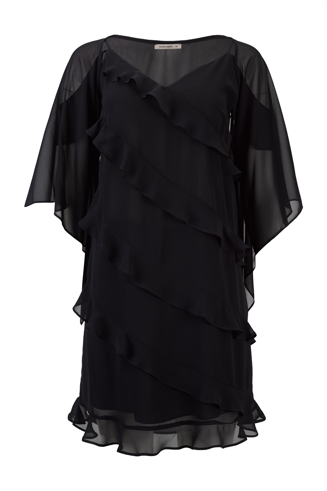 Strap dress with ruffles