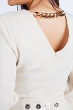Dress with gold chain