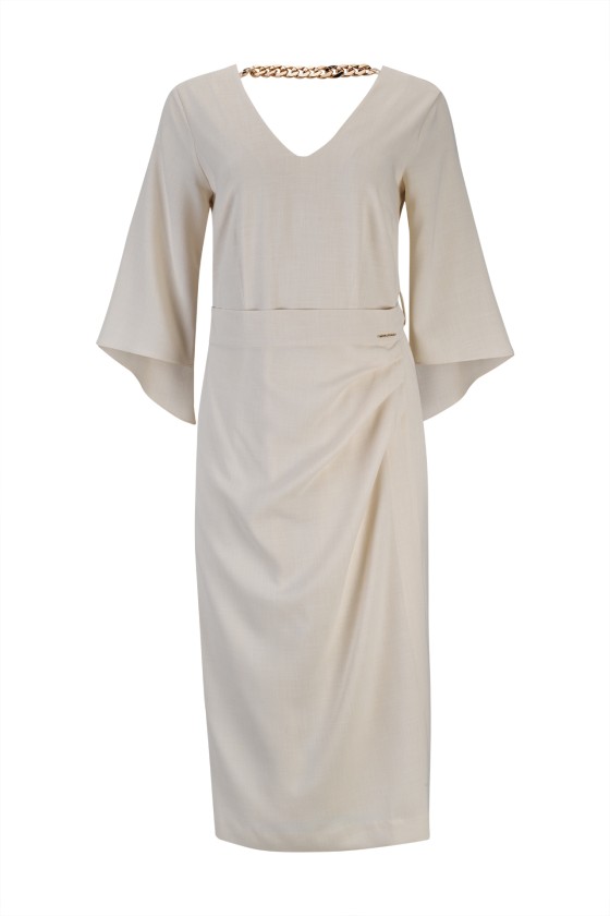 Vestido corrente dourada