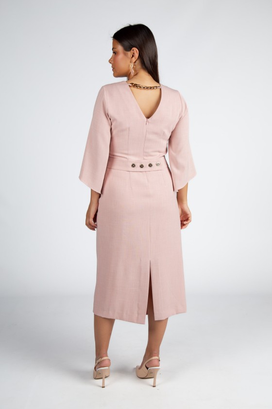 Dress with gold chain