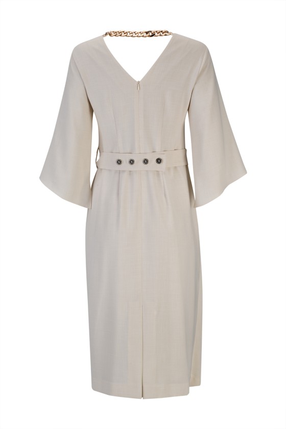 Vestido corrente dourada