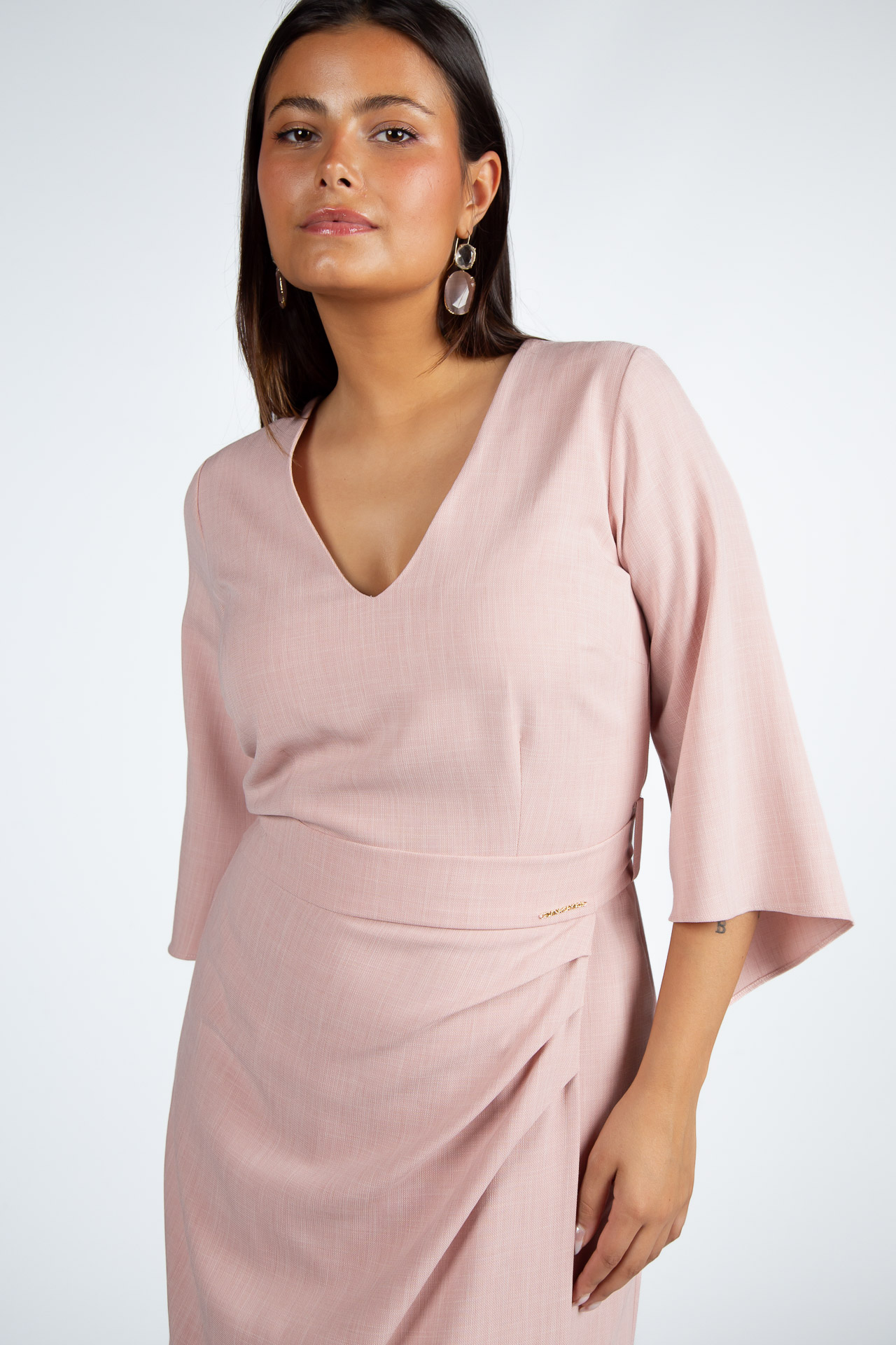 Dress with gold chain