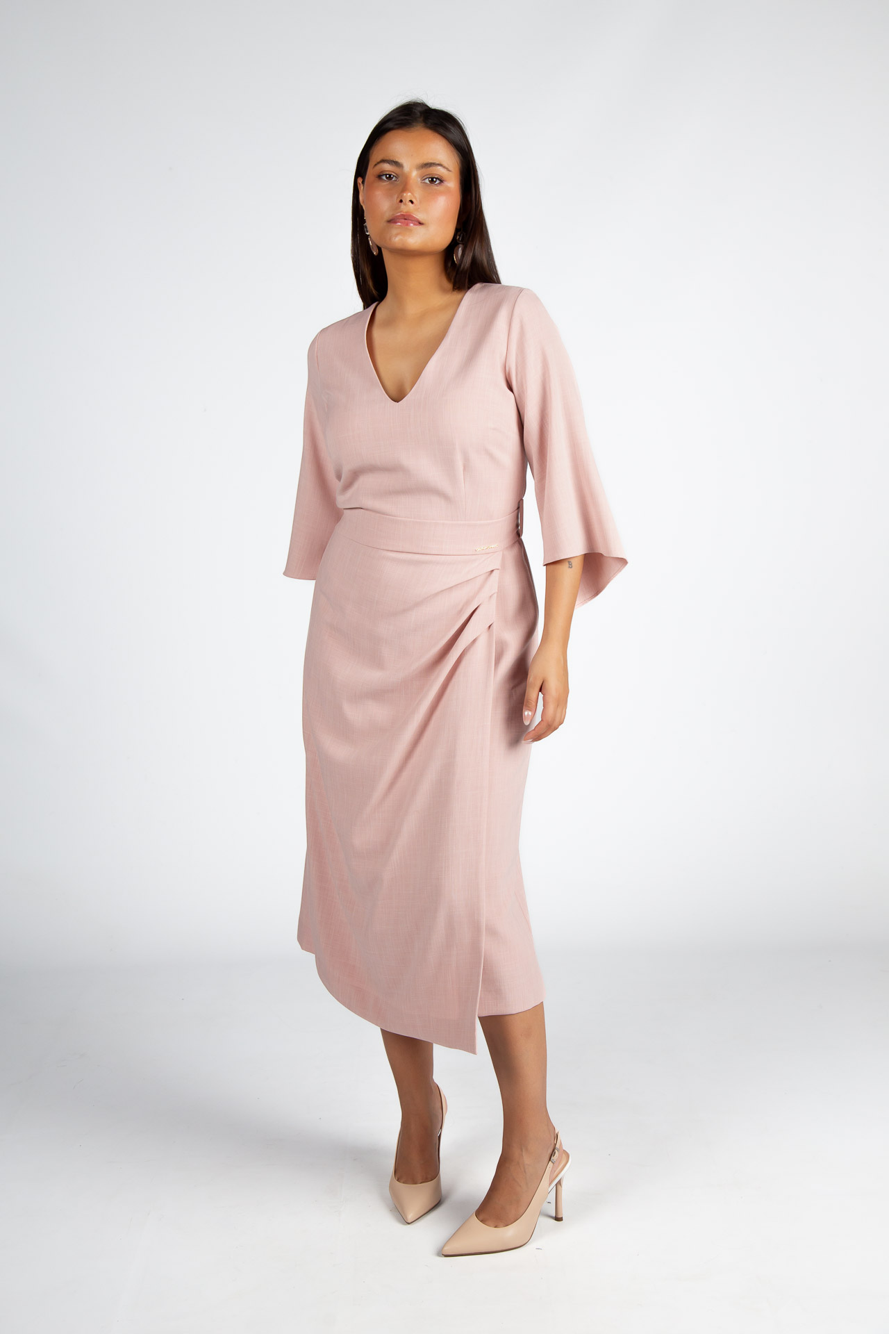 Dress with gold chain