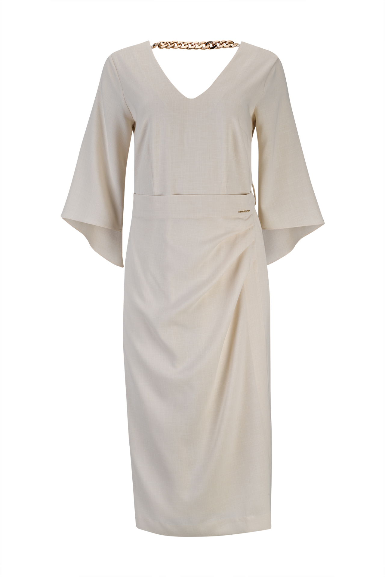 Vestido corrente dourada