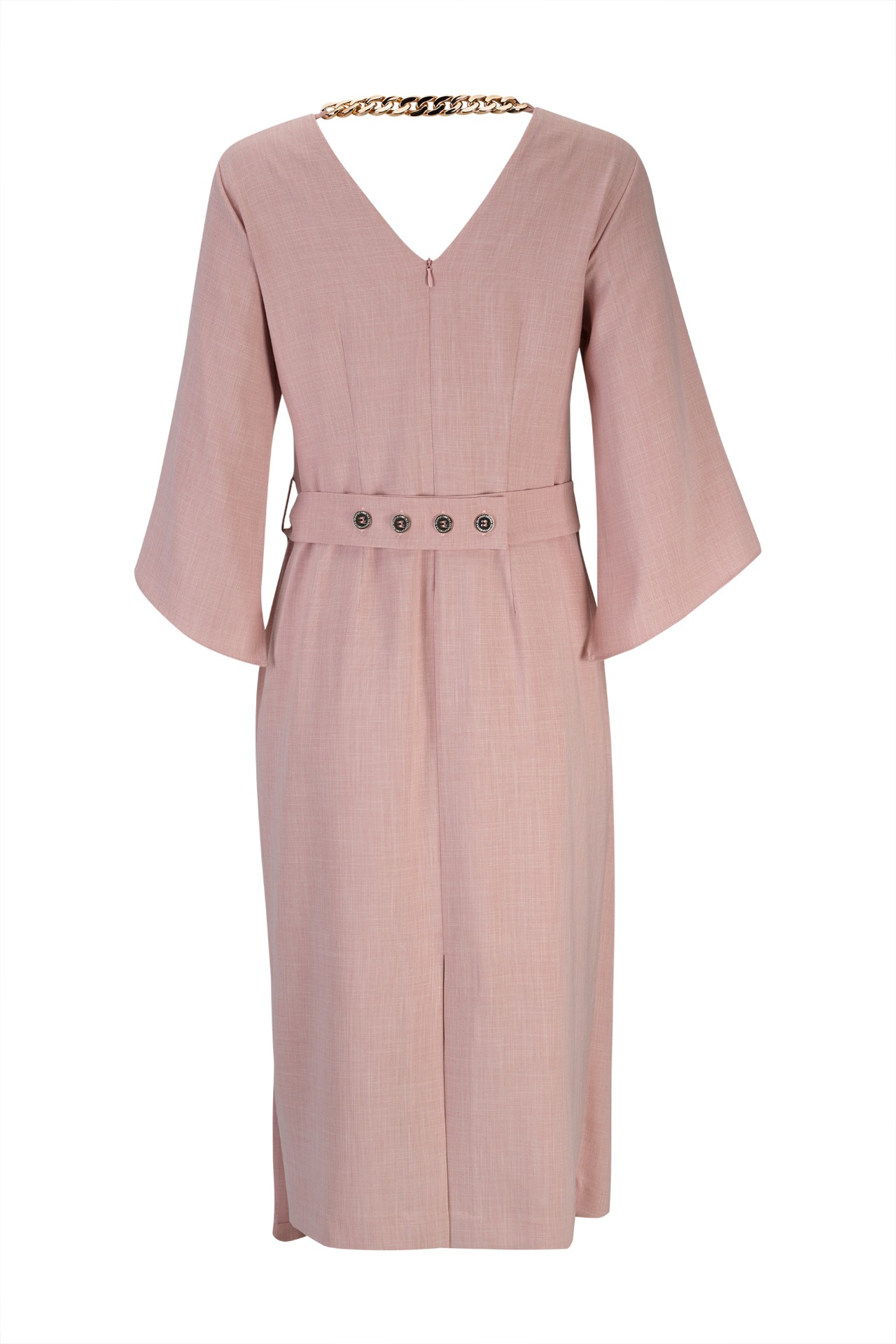 Dress with gold chain