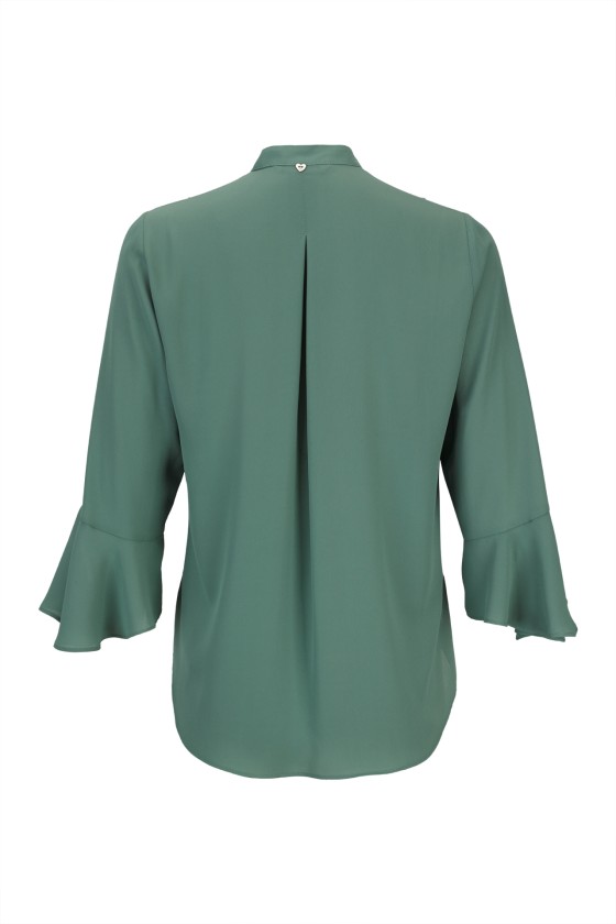 V-neck blouse with gathers