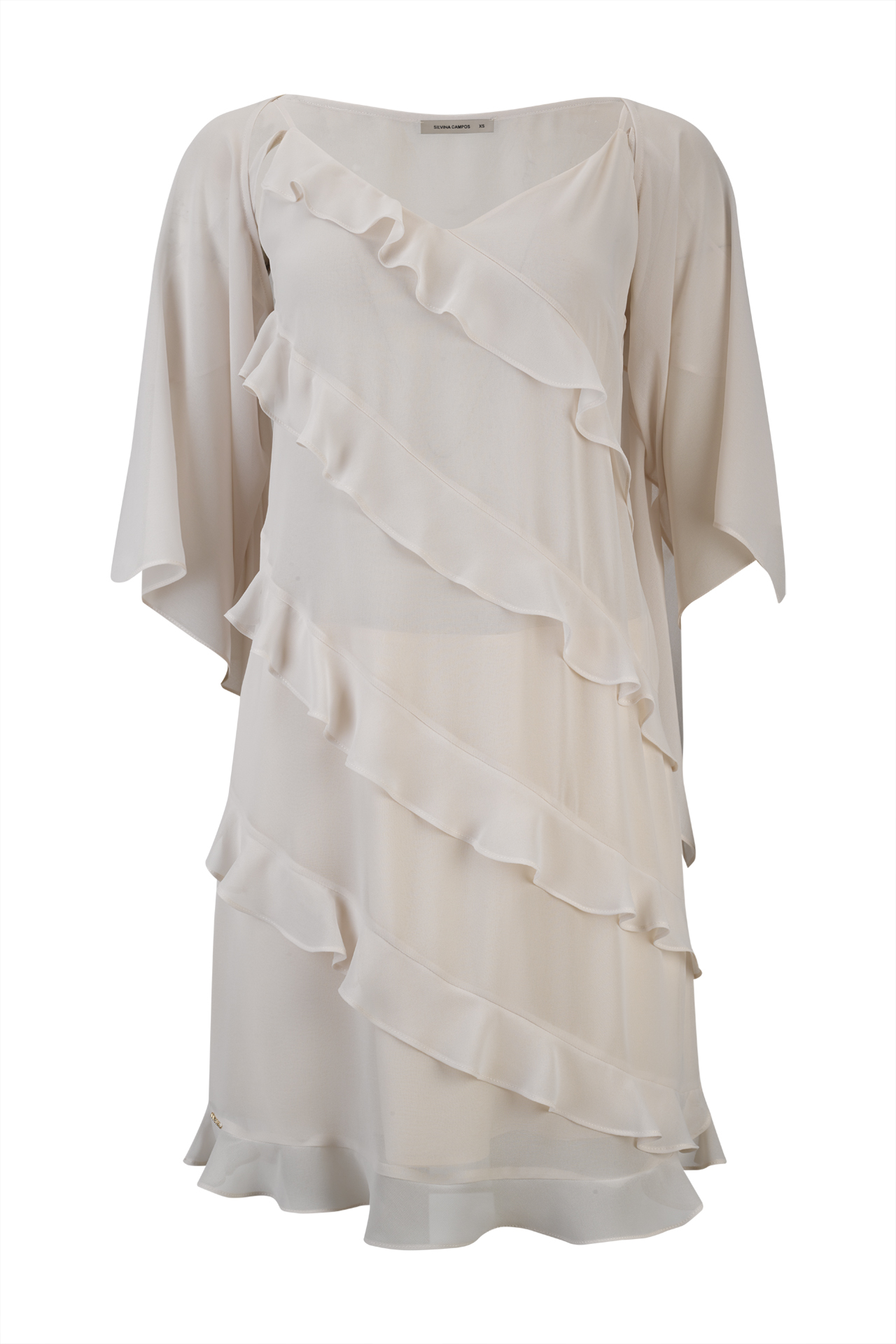 Strap dress with ruffles