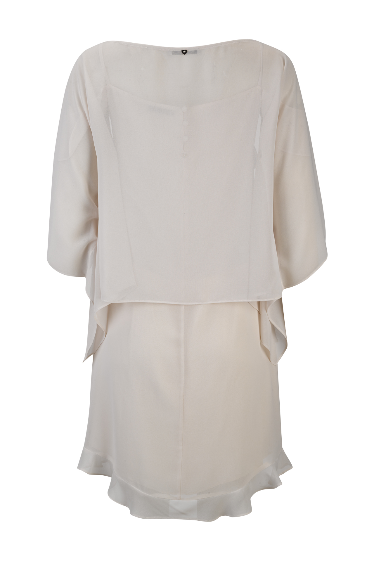 Strap dress with ruffles