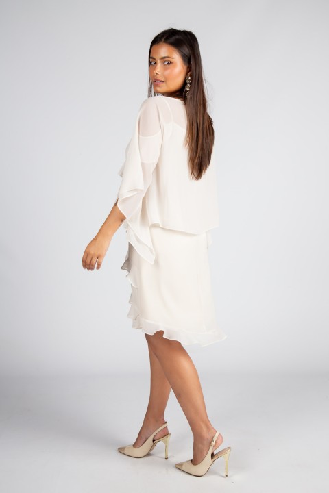 Strap dress with ruffles