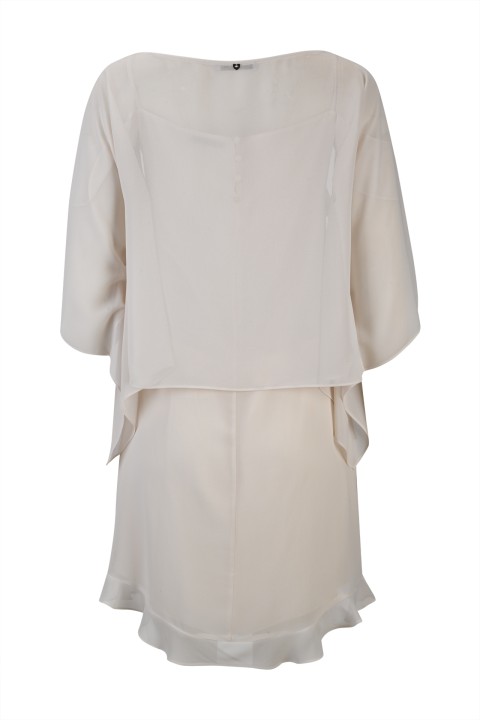 Strap dress with ruffles