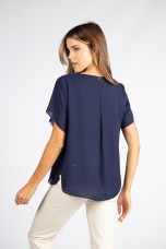 Asymmetrical frill blouse