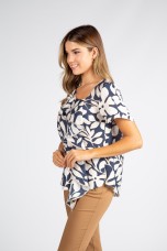 Asymmetrical frill blouse