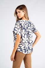 Asymmetrical frill blouse