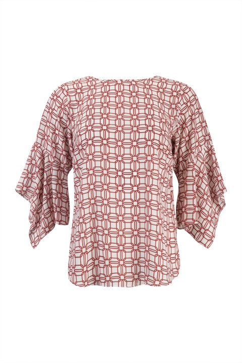 Blouse with back bow Blouse with back bow