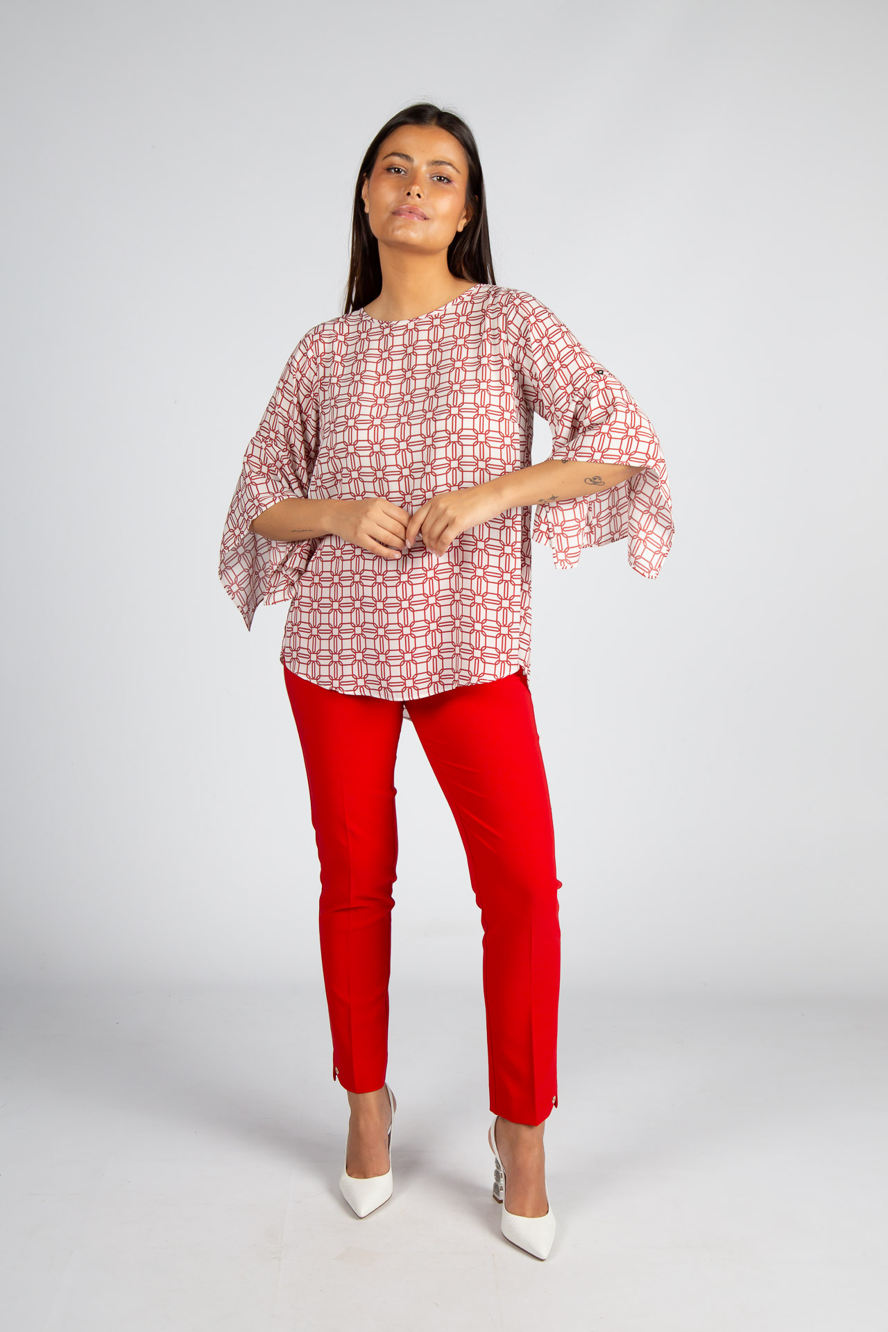 Blouse with back bow