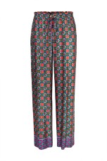 Ethnic print wide-leg trousers