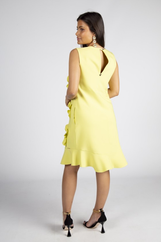 Vestido con flores 3D